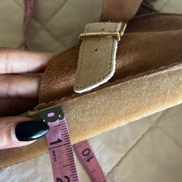 Clarks Tan Suede Two Tone Mules - Picture 8 of 9